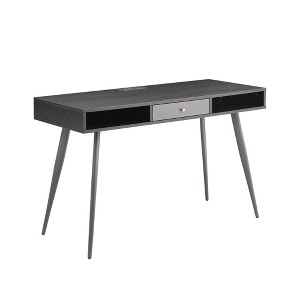 NicBex Mid-Century Modern Desk with 3 Drawers Multifunctional Home Office Computer Writing Desk for Bedroom & Study - 1 of 4