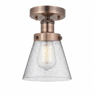 Cone - 1 Light Semi-Flush Mount In Industrial Style-8.25 Inches Tall and 6.5 Inches Wide - 1 of 1
