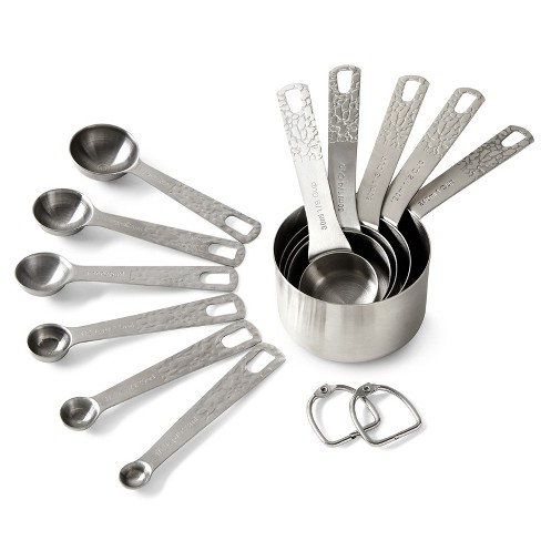 Juvale Stainless Steel Measuring Cup And Spoons Set, Us And Metric