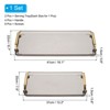 Unique Bargains Modern Rectangular Decorative Plastic Serving Tray 1 Set of 2 Pcs - 2 of 4