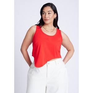 ELOQUII Women's Plus Size Asym Hem Tank - 1 of 4
