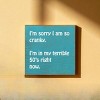 Slickblue Funny 50s Cranky Quote Wood Sign – Rustic Wall Decor 7x7 Shelf or Hanging Art, 10 Color Options - 2 of 3