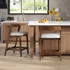 Christopher Knight Home Lian Mid-century Modern Rubberwood Upholstered Counter Stools with Curved Backrest (Set of 2) - 2 of 4