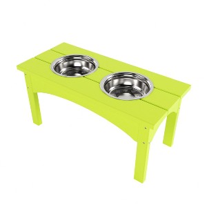WestinTrends Elevated Pet Feeder for Cats and Dogs Puppy, Removable stainless steel eating Bowl, All Weather Resistant - 1 of 4