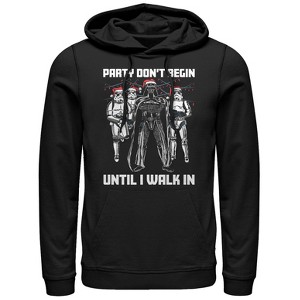 Men's Star Wars Christmas Dark Side Party Pull Over Hoodie - 1 of 3