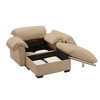 CAVINAS Velvet Accent Chair with Storage Function Cushion and Pillows,Upholstered Living Room Chairs with Ottoman,Reading Chairs for Living Room - 4 of 4