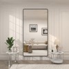 Apmir 72 in. W x 36 in. H Rectangular Aluminum Alloy Framed and Tempered Glass Wall Mirror in Matte Black - 4 of 4