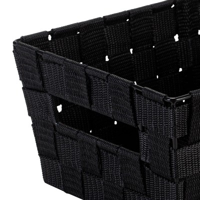 Black Woven Polypropylene Rectangular Storage Bin