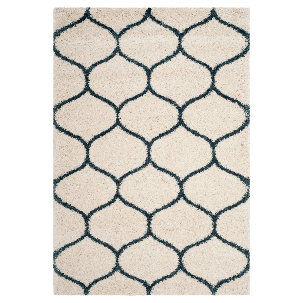 5'1inx7'6in Kamila Area Rug Ivory/Slate Blue - Safavieh