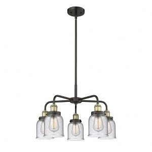 Bell - 5 Light Stem Hung Chandelier In Art Deco Style-14.75 Inches Tall and 23 Inches Wide - 1 of 1