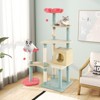 Tangkula Flower Cat Tree w/Cosy Condo Sisal Scratching Posts Padded Flower-shaped Perch - 3 of 4