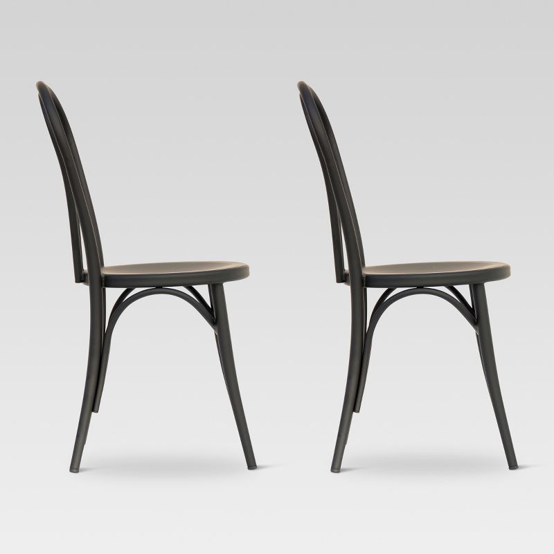 Set of 2 Emery Metal Bistro Chair Matte Black - Threshold&#8482;, 4 of 18