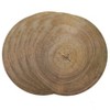 Saro Lifestyle Wood Print Placemat, 15" Round, Natural (Set of 4) - 3 of 4