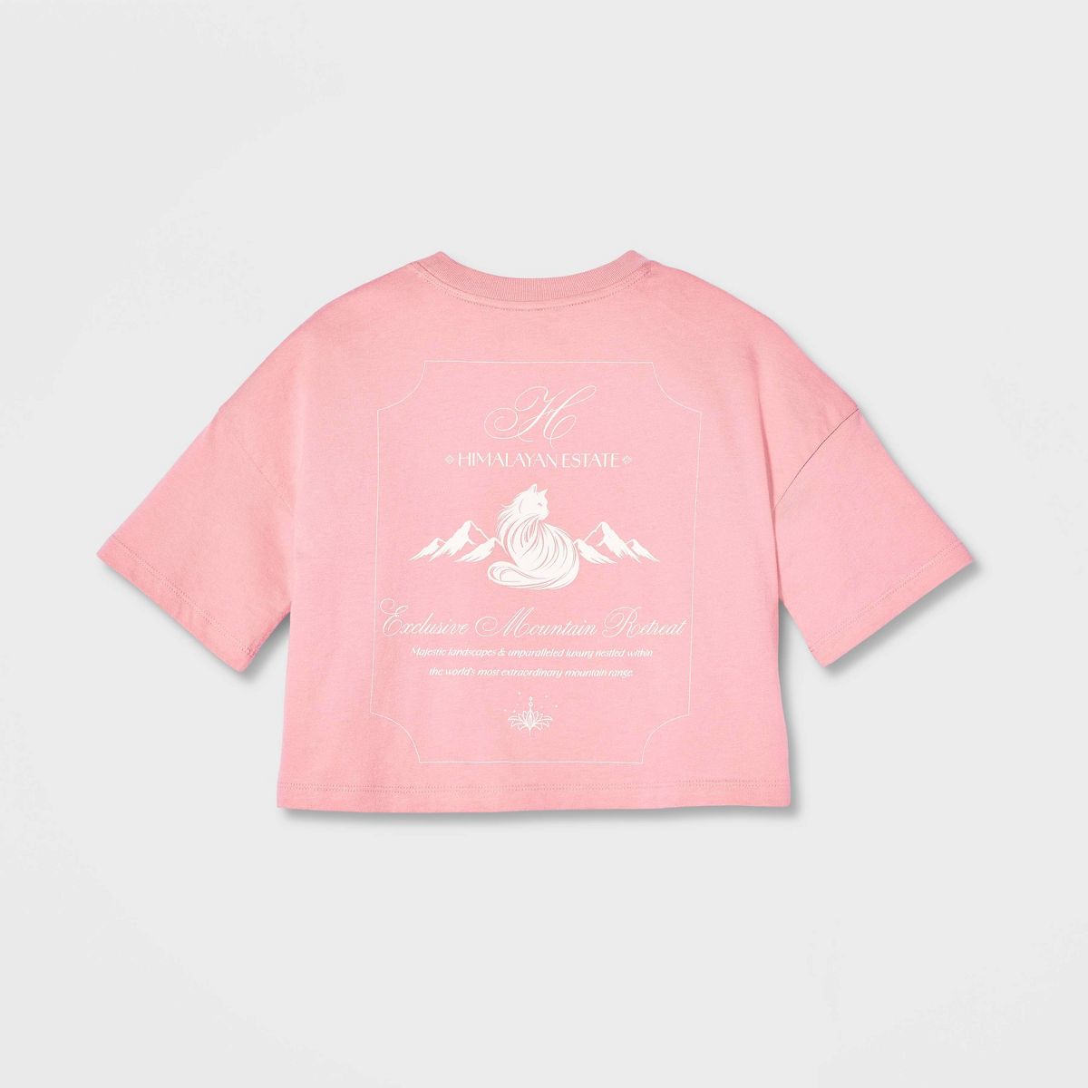 Girls' Short Sleeve Boxy 'Cat' Graphic T-Shirt - Cat & Jack™ Blush Pink - thumbnail 3