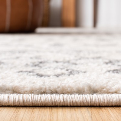 Ivory and Grey Synthetic Hand-knotted 8' x 10' Area Rug