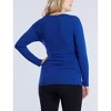 Women's V-Neck Side-Ruched Maternity Long Sleeve Tee | Motherhood Maternity - 2 of 4