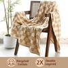 Folkulture Christmas Throws for Couch 50" x 60", 100% Recycled Cotton Blanket for Chair, Throw Blanket for Sofa, Christmas Throw Blankets (Biscuit) - 3 of 4