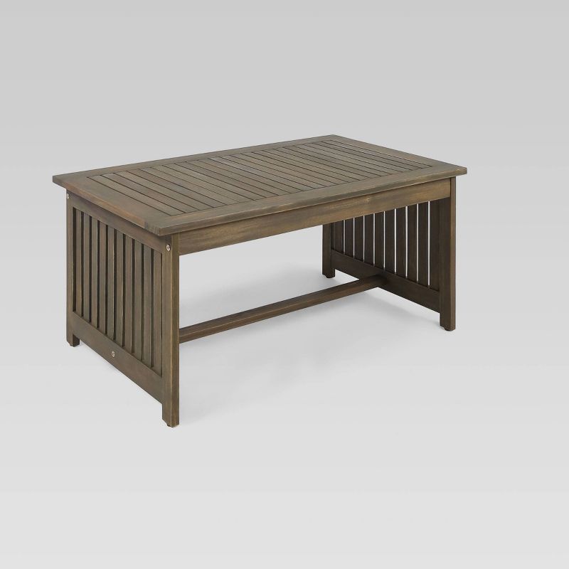 Casa Acacia Wood Coffee Table - Gray - Christopher Knight Home, 1 of 6
