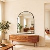 Okak Minimalism Arched Bathroom Mirror, Vanity Mirror with Aluminum Frame, Arched Mirror for Bathroom, Living Room, Bedroom - 2 of 4