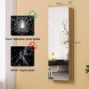 Fredees LED Mirror Jewelry Cabinet, 47.2" Wall or Over-the-Door Mounted Jewelry Armoire with Full-Length Mirror, 2 Drawers & Folding Dresser - 2 of 4
