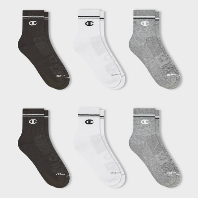 Champion All Sport Performance Mid Crew Socks 3pk - Black/White/Gray
