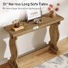 Tribesigns 51"Console Table for Entryway, Farmhouse Narrow Long Sofa Table Behind The Couch for Living Room, Hallway,  Door, Natural Wood Color - 4 of 4