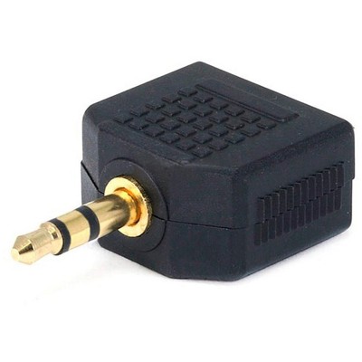 Monoprice 3.5mm TRS Stereo Plug to 2x 3.5mm TRS Stereo Jack Splitter Adapter, Gold Plated