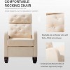 Dexmalle Nursery Rocking Chair with Rubber Wood Legs and Side Pocket - 3 of 4