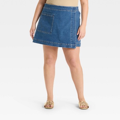 Women's Mini Jean Skirt - Ava & Viv™