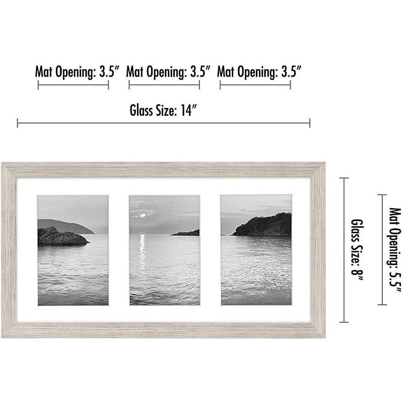 Americanflat Collage Picture Frame with tempered shatter-resistant glass - Available in a variety of Sizes and Colors, 4 of 6