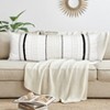Sweet Jojo Designs Neutral Unisex Body Pillow Cover (Pillow Not Included) 54in.x20in. Boho Geometric Striped Lines Black and White - 3 of 4