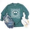Simply Sage Market S.W.Smiley Checkered Floral Outline Garment Dyed Long Sleeve - 3 of 4