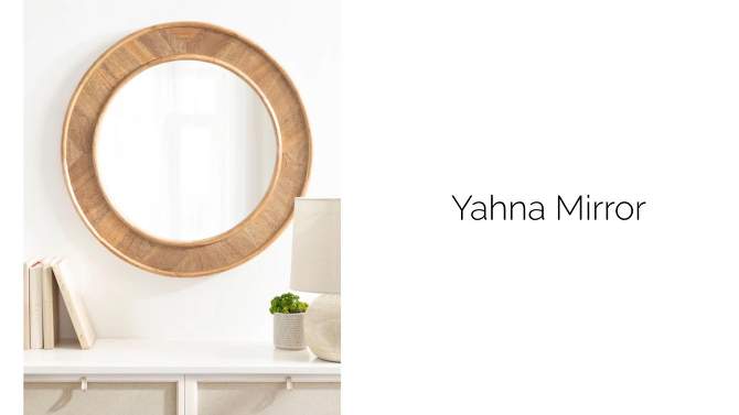 28"x28" Yahna Round Wall Mirror - Kate & Laurel All Things Decor, 2 of 11, play video