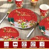 30 Pcs Christmas Party Dinnerware Set Disposable Paper Plates and Cups Serves 10 Merry Elk Tableware for Christmas Winter Party Home Decoration - 3 of 4