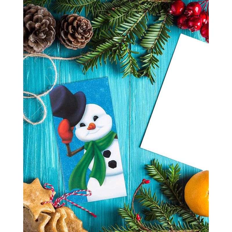 36-Pack Merry Christmas Greeting Cards - Xmas Money and Gift Card Holder Cards in 6 Character Designs - Assorted  with Envelopes Included, 3.6x7.25", 3 of 7