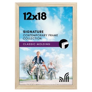 Americanflat 12x18 Poster Frame -- Gallery-Style Frames Made of Engineered Wood - Photo Frame for Wall Display - Natural Oak - 1 of 4