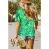LA LEELA Hawaiian Shirts Womens Casual Summer Beach Blouses Shirt Hawaii Blouse Short Sleeve Tropical Vacation Button Up Shirts - 3 of 4