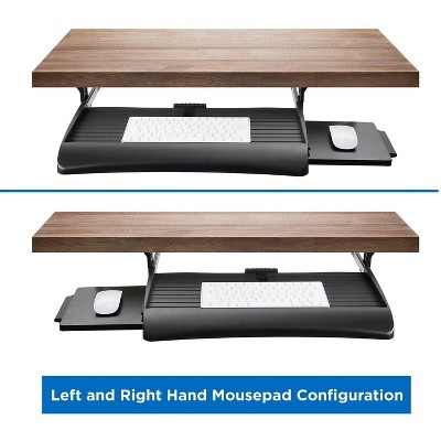 Adjustable Black Under Desk Keyboard Drawer with Mouse Platform