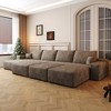 MAYEERTY 135" Large Modular Sofa Camel - 135" 6-Seat, Corduroy, Sofa Bed, No Assembly, for Apartment/Living Room - 2 of 4