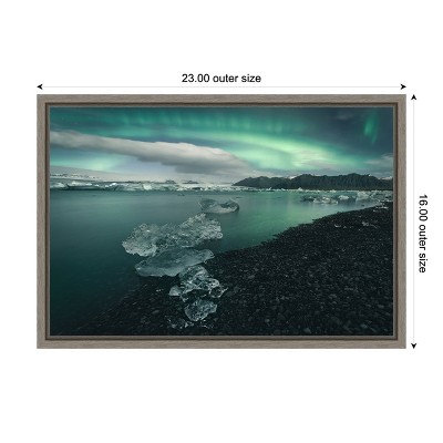 Jokulsarlon Iceland Landscape Framed Canvas Wall Art