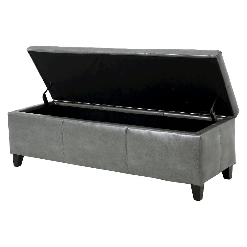 Lucinda Faux Leather Storage Ottoman Bench - Christopher Knight Home, 5 of 7