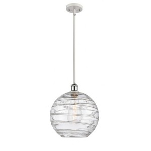 Athens Deco Swirl - 1 Light Stem Hung Mini Pendant In Industrial Style-15 Inches Tall and 12 Inches Wide - 1 of 1