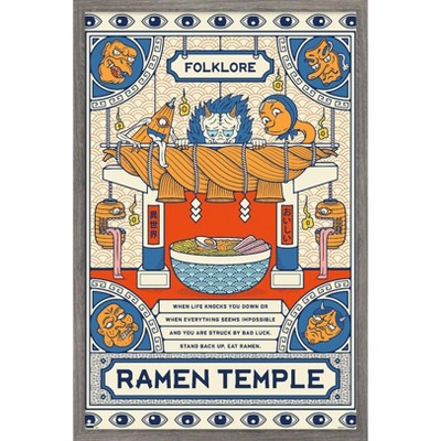 Trends International Ramen Temple Framed Wall Poster Prints