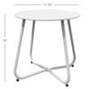DOMETOUR Steel Outdoor Side Table Round Patio End Table with Adjustable Feet, Elegant Portable End Table for Garden Balcony Yard - 3 of 4