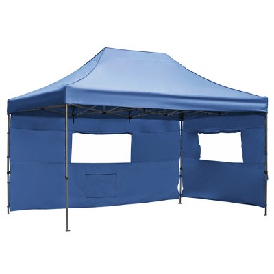 Whisen 10 x 15 Pop Up Canopy Tent, Heavy Duty Party Tent with Sidewalls, Height Adjustable