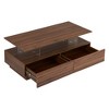 CAVINAS Modern Nesting Side Table Round Coffee Table with Storage Drawer, Center Table for Living Room, Bedroom - 3 of 4