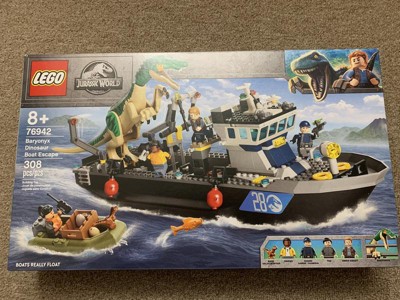 LEGO Jurassic World Baryonyx Dinosaur Boat Escape 76942 Building Kit; Cool  Toy Playset for Creative Kids; New 2021 (308 Pieces)