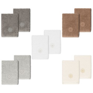 Linum Home Textiles 100% Turkish Cotton ALYSSA Embellished Towel Set - 1 of 3