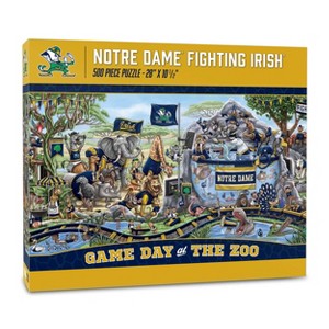 NCAA Notre Dame Fighting Irish Game Day at the Zoo 500pc Jigsaw Puzzle: Animals Theme - 1 of 3