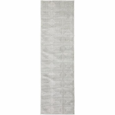 Oriental Weavers Montecito 8111W Grey / White Indoor Area Rug - 5'3" x 7'6"